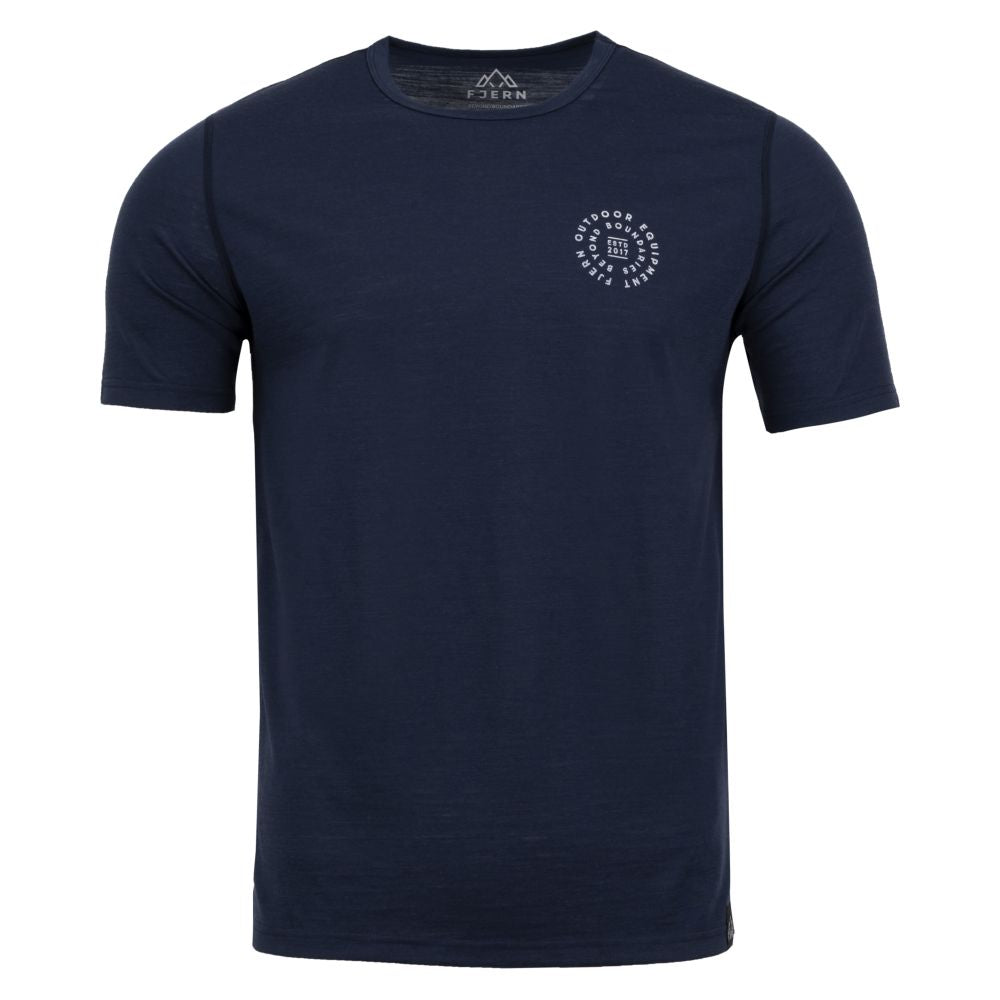 Fjern Mens Roundel Merino Blend T-shirt (Navy/White)