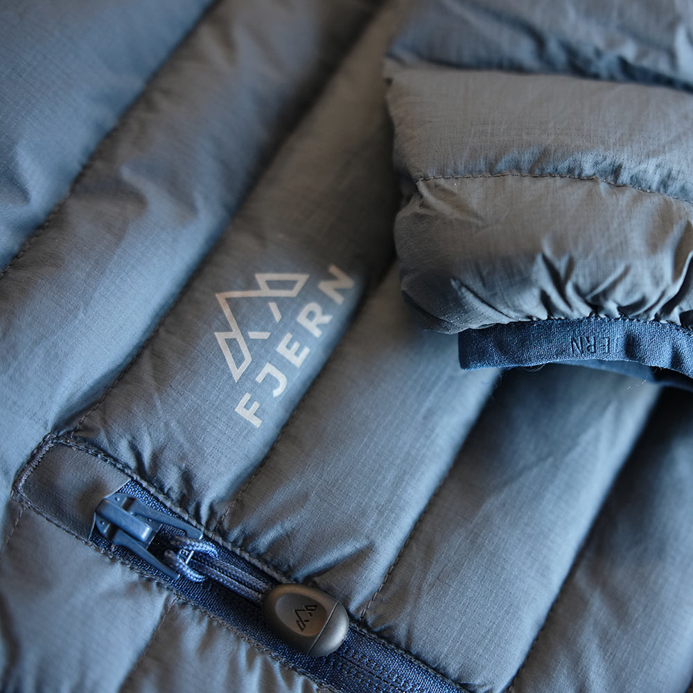 Fjern Mens Aktiv II Down Hooded Jacket (Orion Blue/Poseidon)
