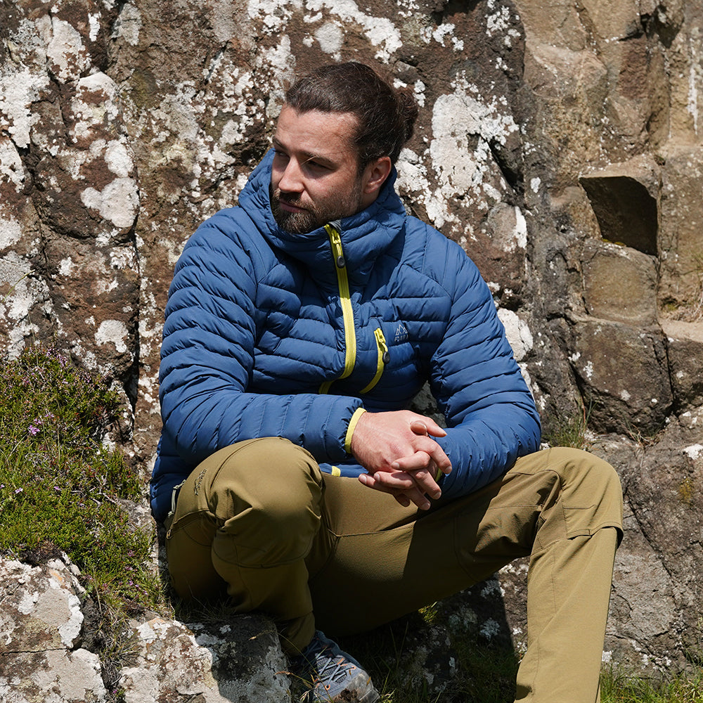 Fjern Mens Aktiv II Down Hooded Jacket (Poseidon/Citrus)
