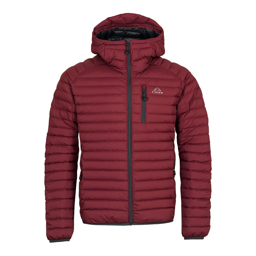 Fjern Mens Aktiv II Down Hooded Jacket (Rust/Charcoal)