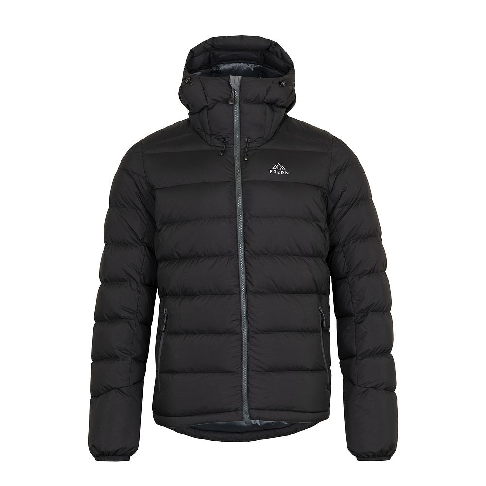 Fjern Mens Arktis III Down Hooded Jacket (Black/Charcoal)