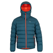Fjern Mens Arktis III Down Hooded Jacket (Petrol/Orange)