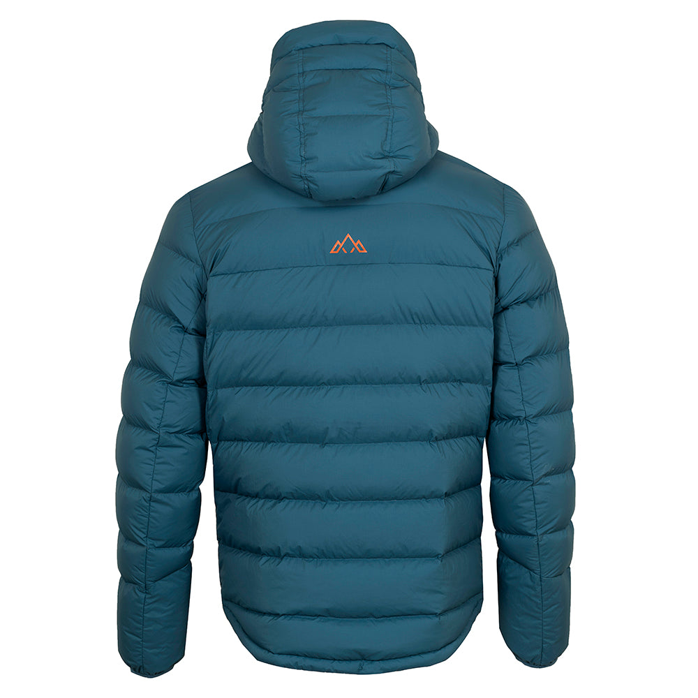Fjern Mens Arktis III Down Hooded Jacket (Petrol/Orange)