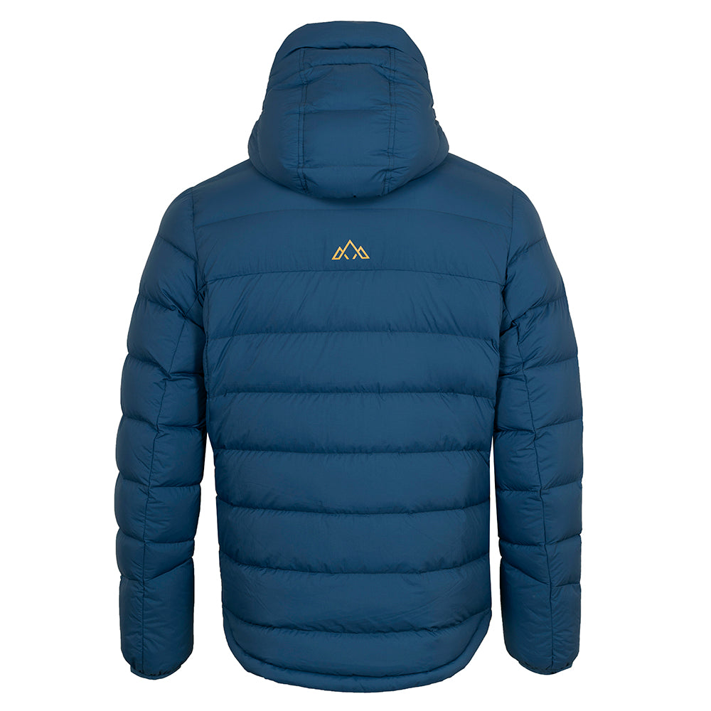 Fjern Mens Arktis III Down Hooded Jacket (Poseidon/Harvest Gold)