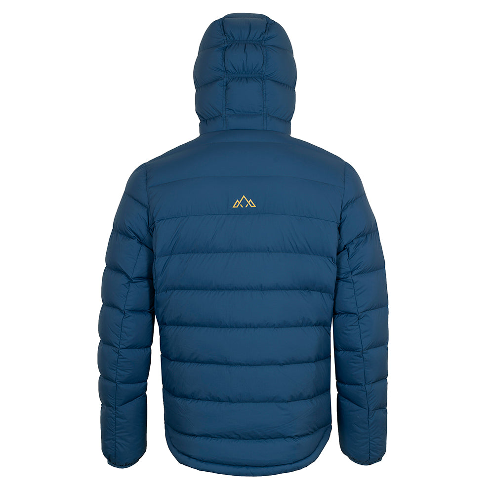 Fjern Mens Arktis III Down Hooded Jacket (Poseidon/Harvest Gold)