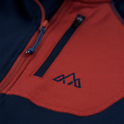 Fjern Mens Bresprekk II Full Zip Grid Pullover (Navy/Rust)