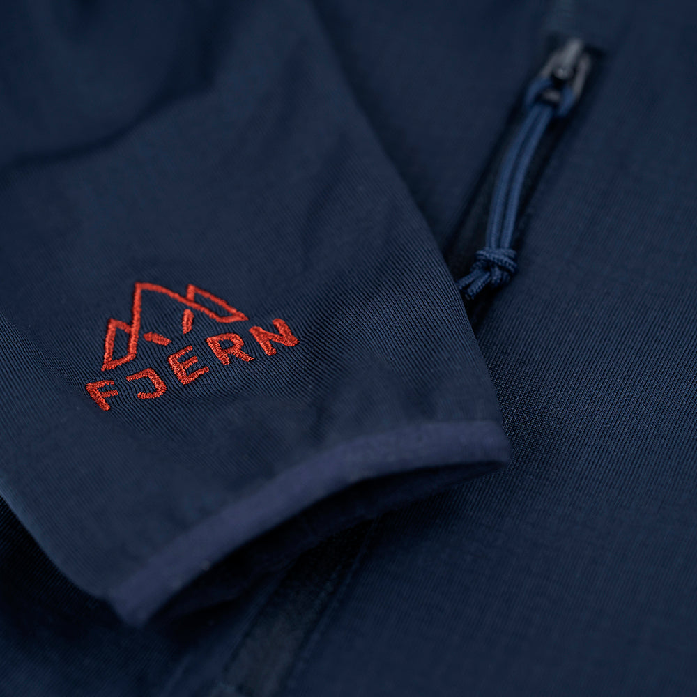 Fjern Mens Bresprekk II Full Zip Grid Pullover (Navy/Rust)