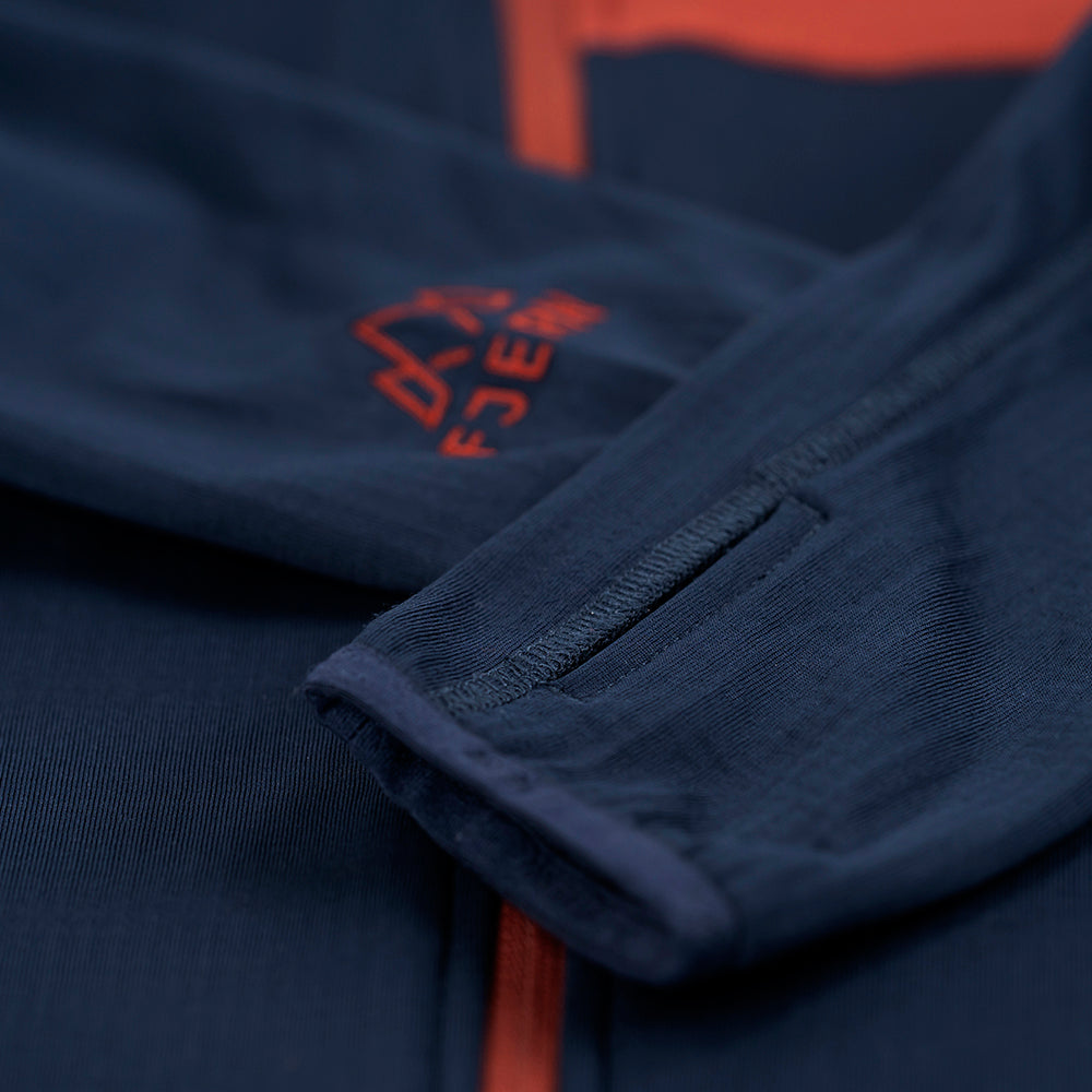 Fjern Mens Bresprekk II Full Zip Grid Pullover (Navy/Rust)