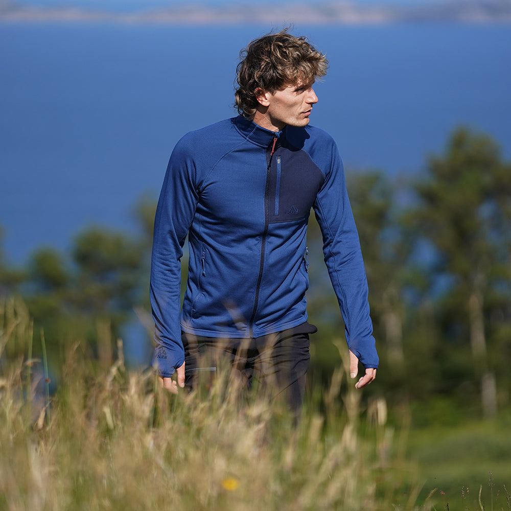 Fjern Mens Bresprekk II Full Zip Grid Pullover (Poseidon/Navy)