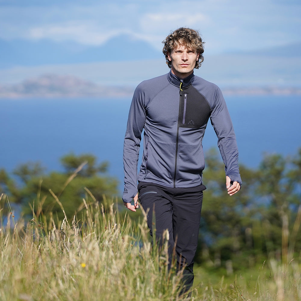 Fjern Mens Bresprekk II Full Zip Grid Pullover (Storm/Black)