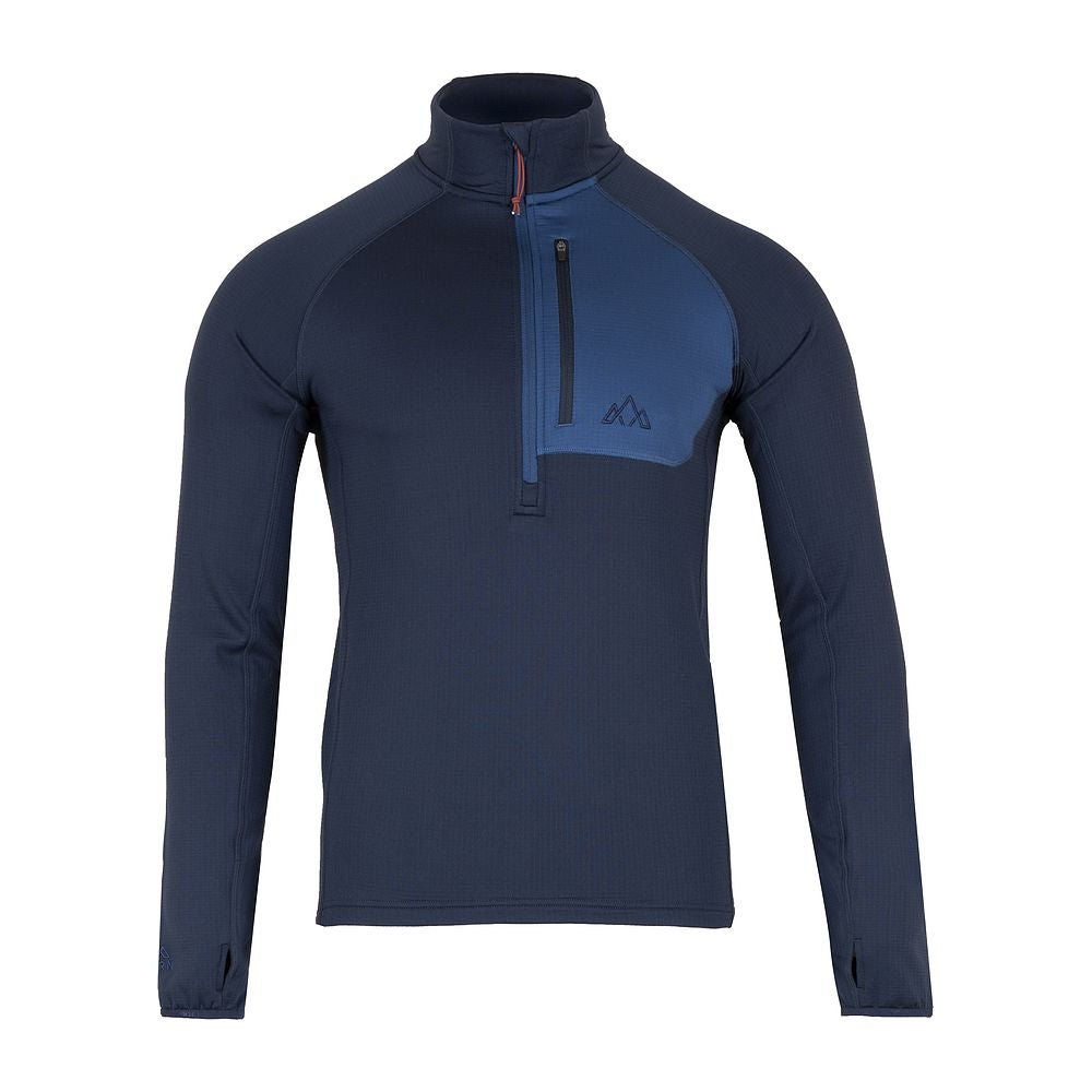 Fjern Mens Bresprekk II Half Zip Grid Pullover (Navy/Poseidon)