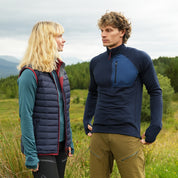 Fjern Mens Bresprekk II Half Zip Grid Pullover (Navy/Poseidon)