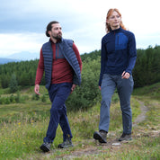 Fjern Mens Bresprekk II Half Zip Grid Pullover (Rust/Storm)
