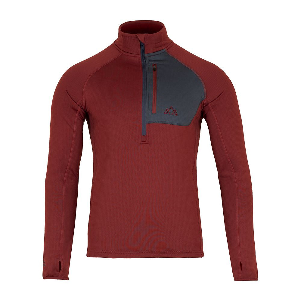 Fjern Mens Bresprekk II Half Zip Grid Pullover (Rust/Storm)