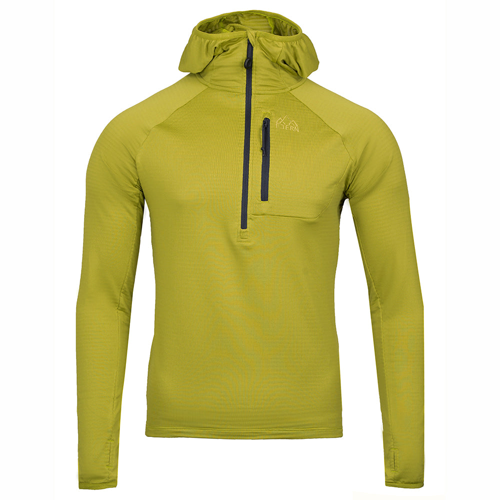 Mens Klifra Light Grid Fleece Pullover (Lime/Storm) Fjern