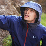 Fjern Mens Orkan II Waterproof Shell Jacket (Navy/Rust)