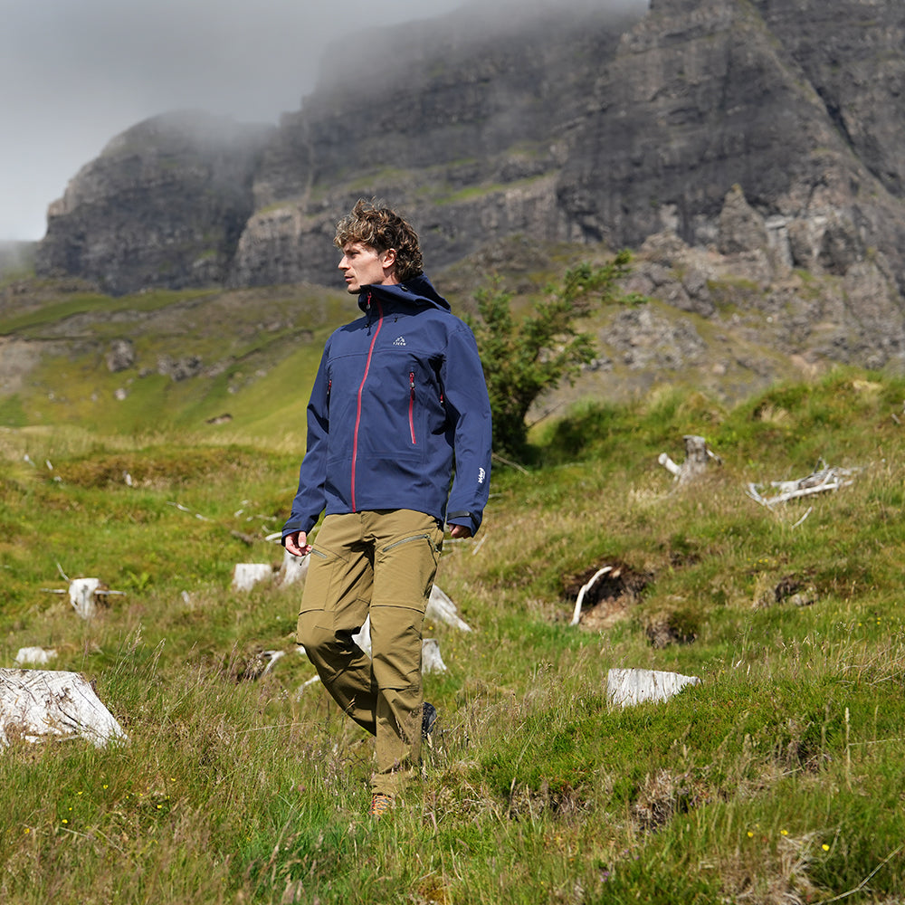 Fjern Mens Orkan II Waterproof Shell Jacket (Navy/Rust)