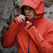 Fjern Mens Orkan II Waterproof Shell Jacket (Orange/Navy)