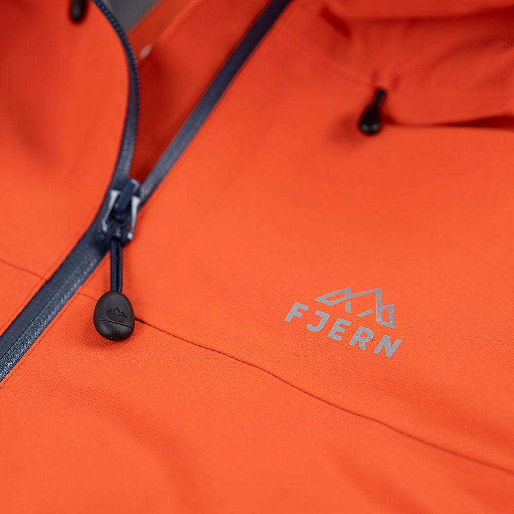 Fjern Mens Orkan II Waterproof Shell Jacket (Orange/Navy)