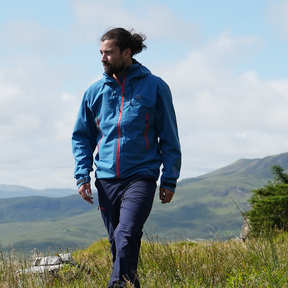 Fjern Mens Orkan II Waterproof Shell Jacket (Teal/Orange)