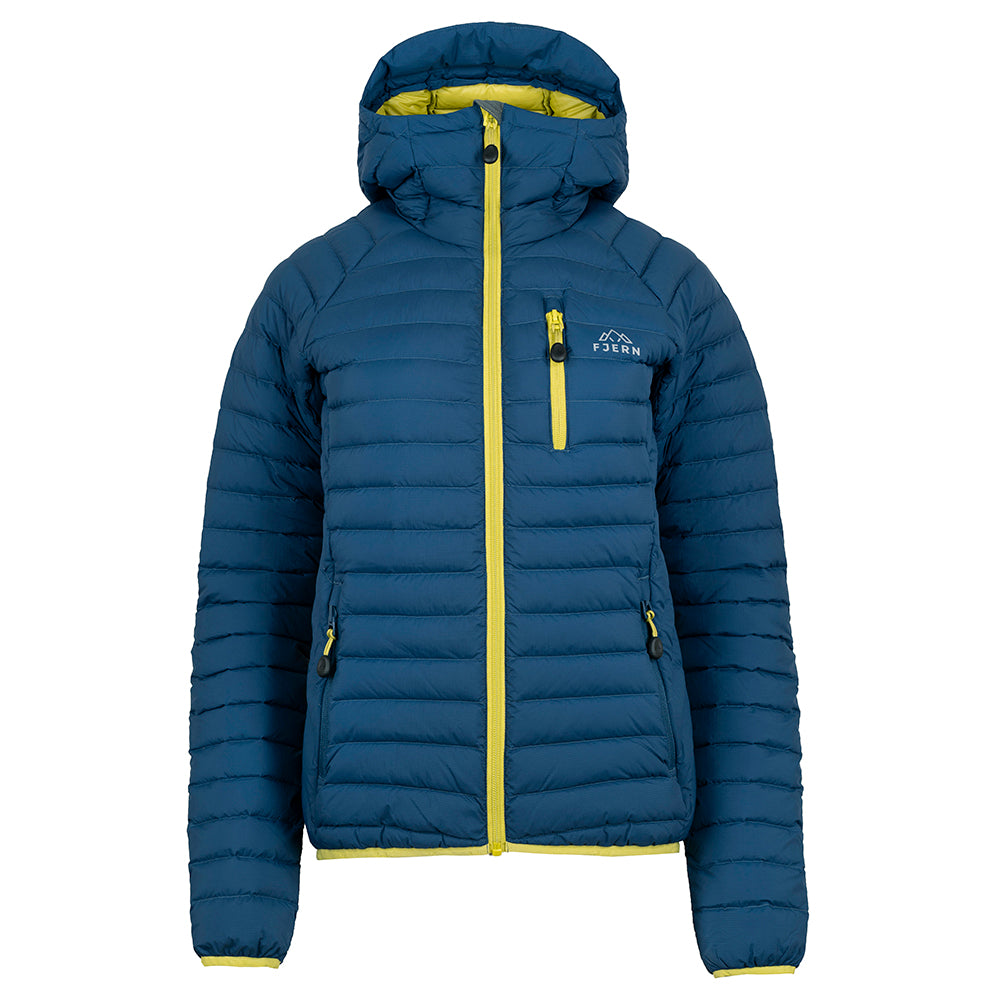 Fjern Womens Aktiv II Down Hooded Jacket (Poseidon/Citrus)