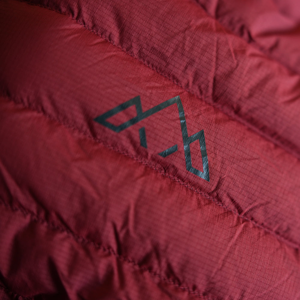 Fjern Womens Aktiv II Down Hooded Jacket (Rust/Charcoal)