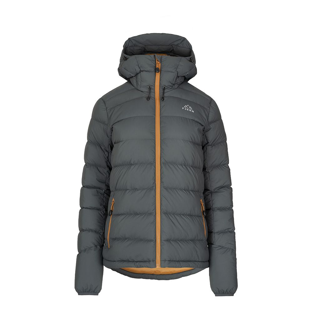 Fjern Womens Arktis III Down Hooded Jacket (Urban Chic/Mustard)