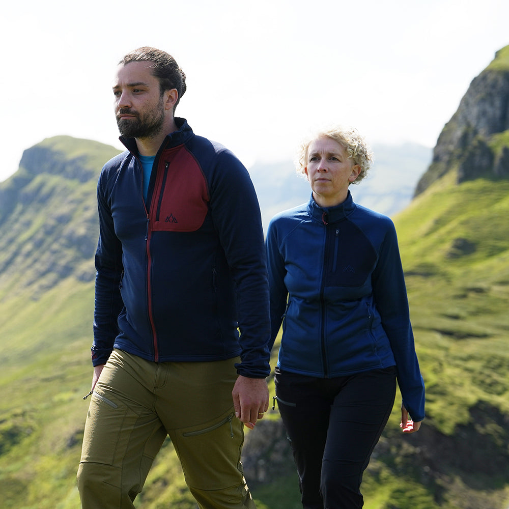 Fjern Womens Bresprekk II Full Zip Grid Pullover (Poseidon/Navy)