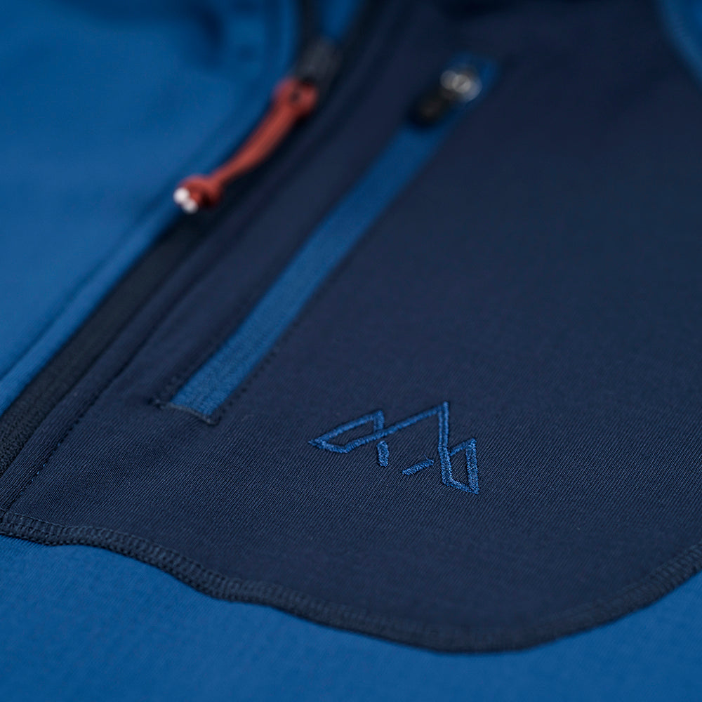 Fjern Womens Bresprekk II Full Zip Grid Pullover (Poseidon/Navy)