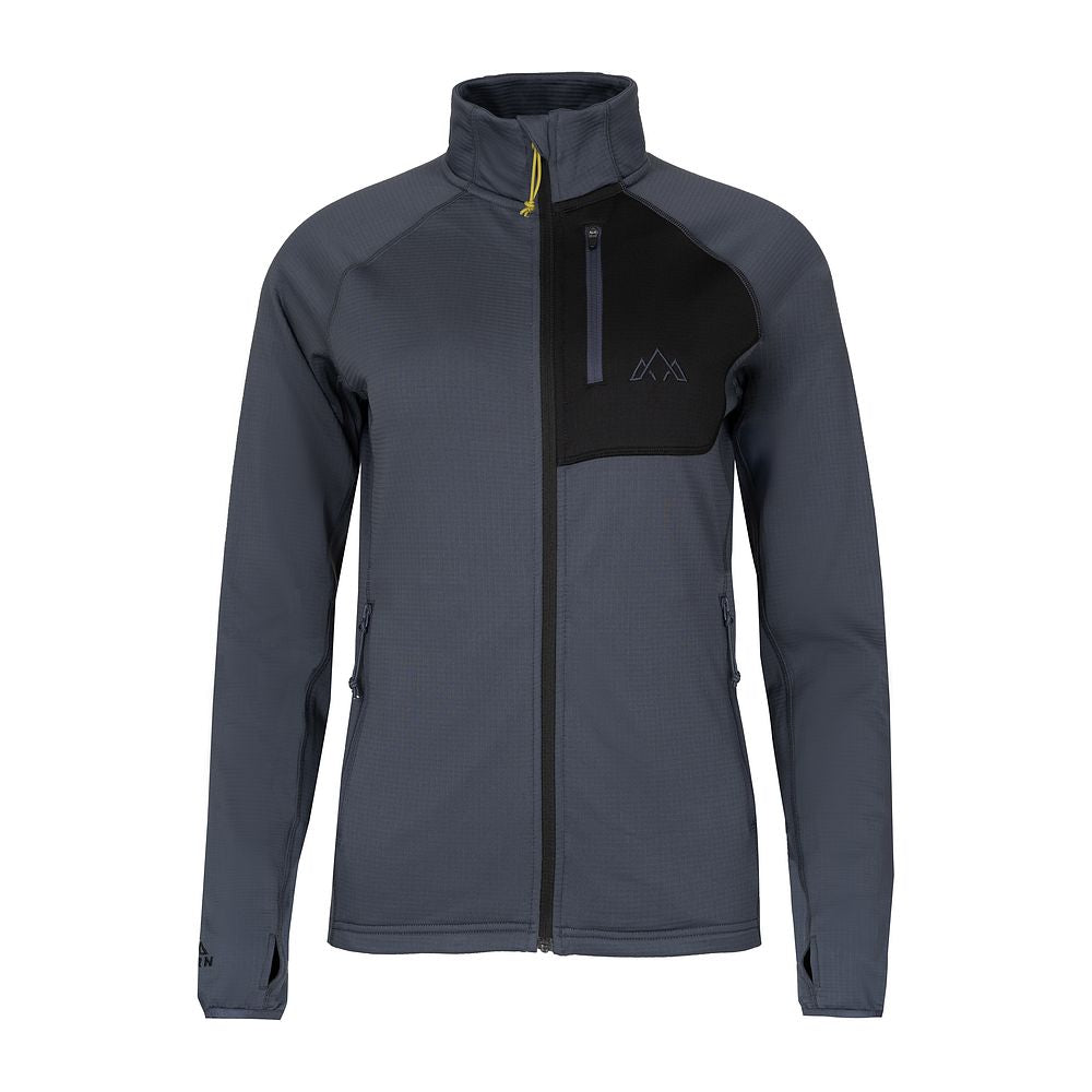 Fjern Womens Bresprekk II Full Zip Grid Pullover (Storm/Black)