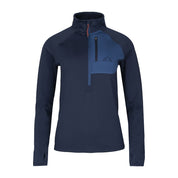 Fjern Womens Bresprekk II Half Zip Grid Pullover (Navy/Poseidon)