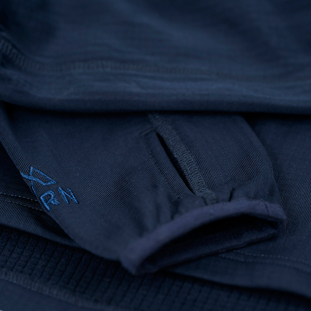 Fjern Womens Bresprekk II Half Zip Grid Pullover (Navy/Poseidon)