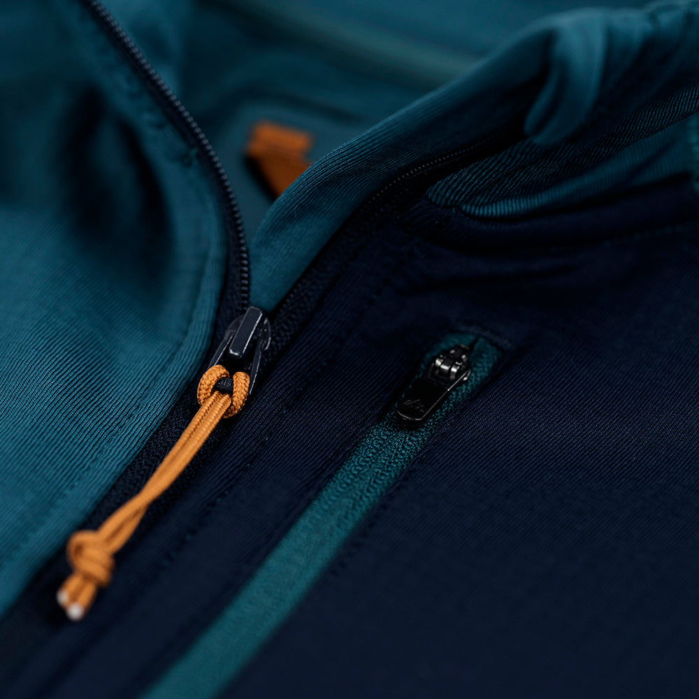 Fjern Womens Bresprekk II Half Zip Grid Pullover (Petrol/Navy)