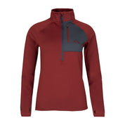 Fjern Womens Bresprekk II Half Zip Grid Pullover (Rust/Storm)