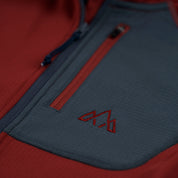 Fjern Womens Bresprekk II Half Zip Grid Pullover (Rust/Storm)