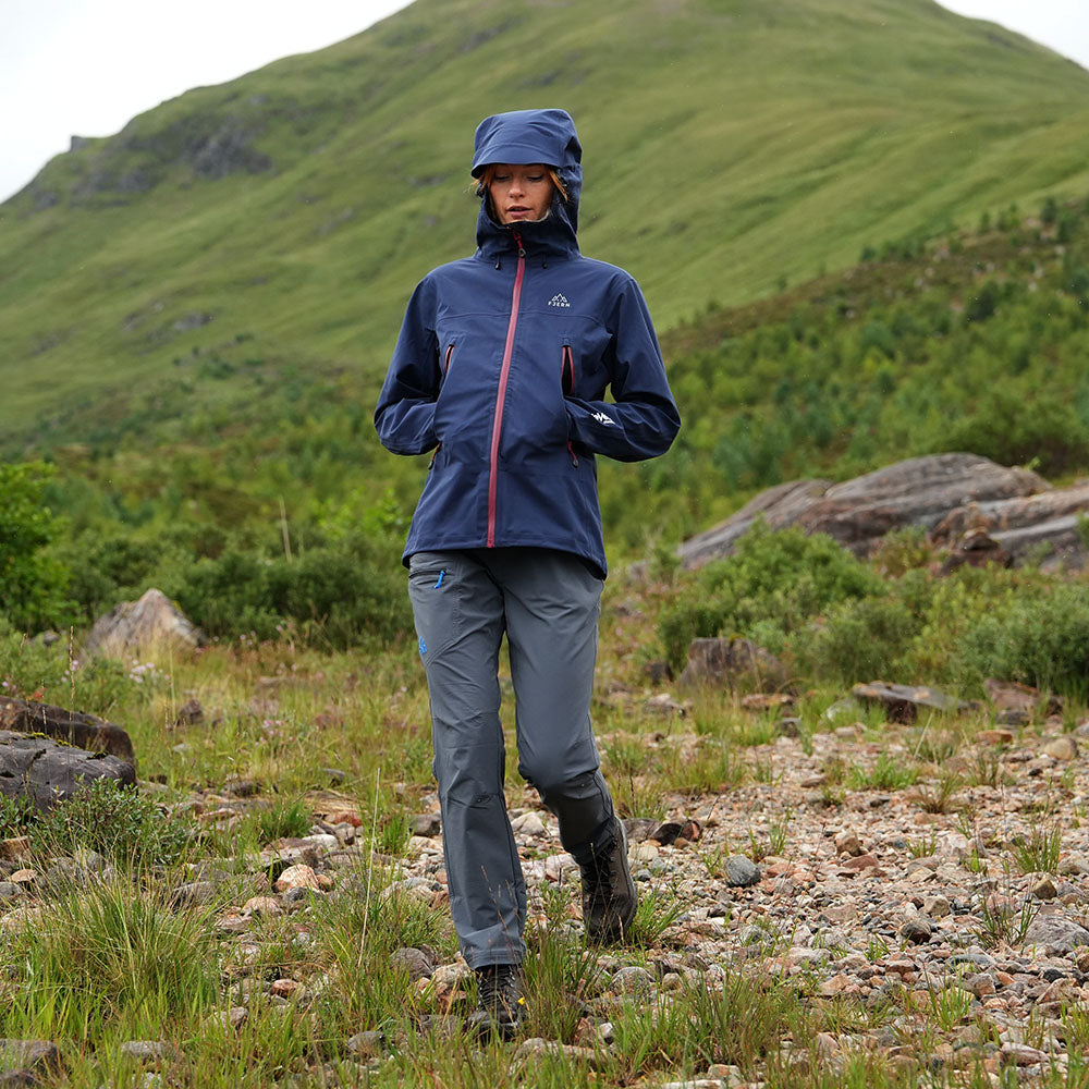 Fjern Womens Orkan II Waterproof Shell Jacket (Navy/Rust)