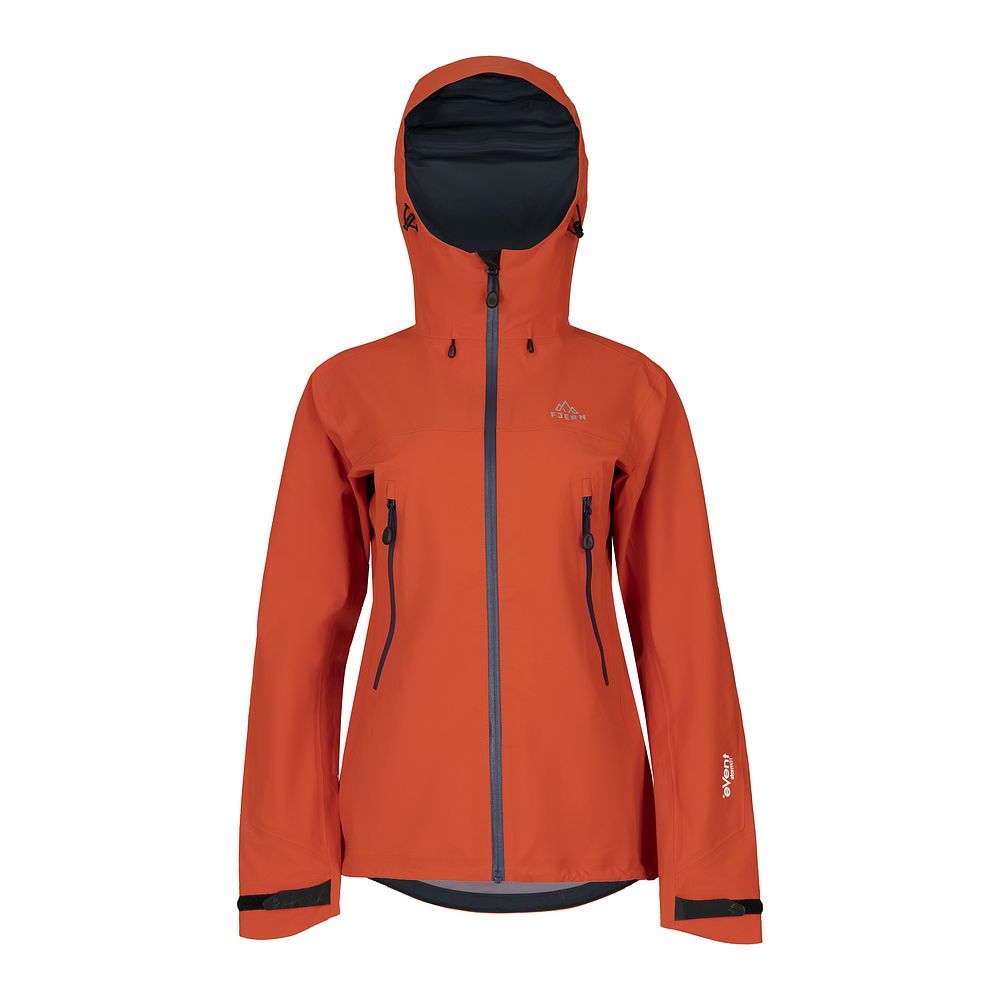 Fjern Womens Orkan II Waterproof Shell Jacket (Orange/Navy)