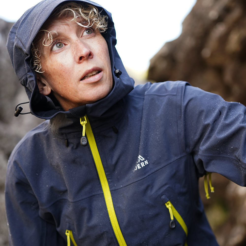 Fjern Womens Orkan II Waterproof Shell Jacket (Storm/Lime)