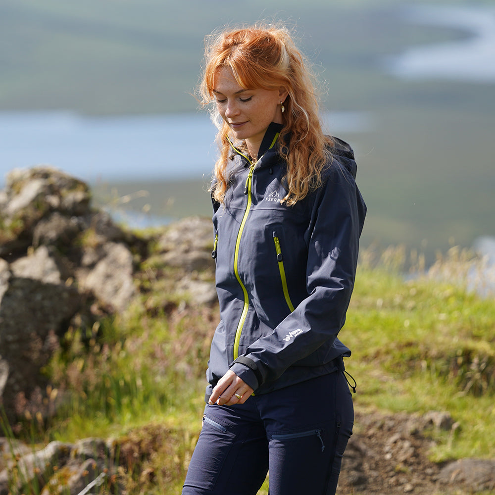 Fjern Womens Orkan II Waterproof Shell Jacket (Storm/Lime)