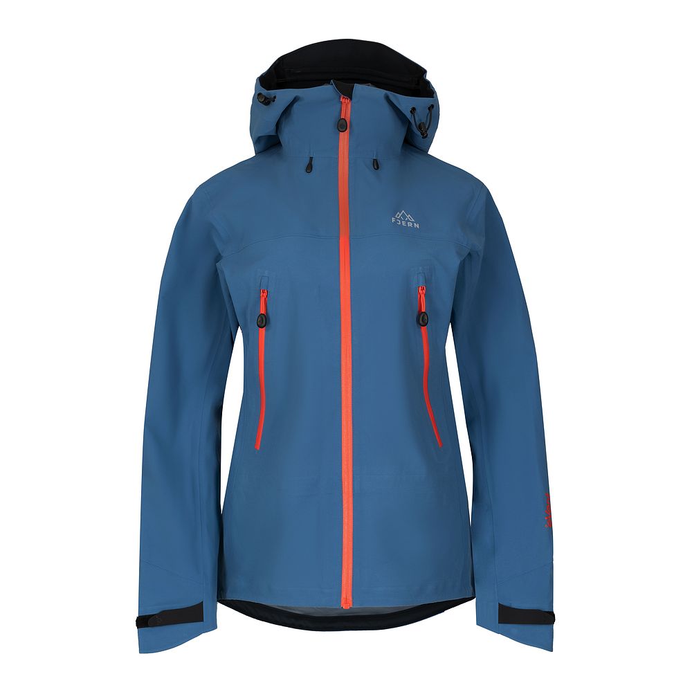 Fjern Womens Orkan II Waterproof Shell Jacket (Teal/Orange)