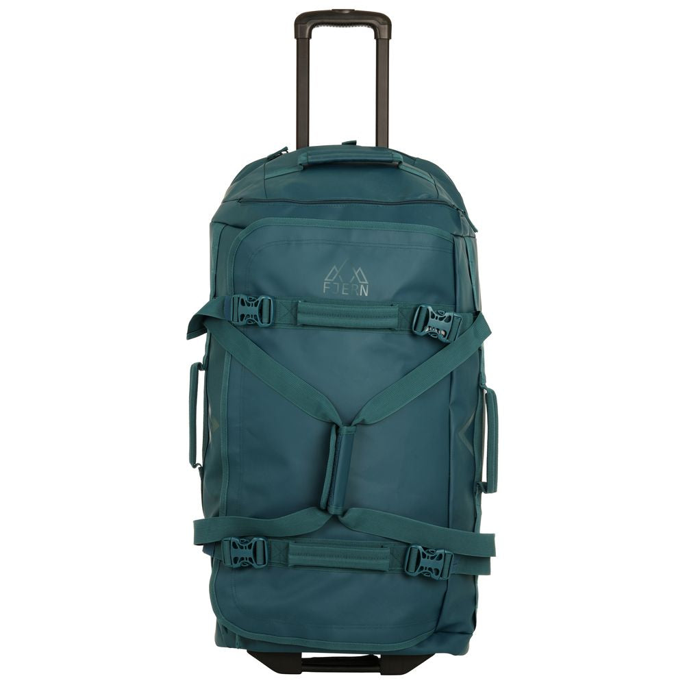 Fjern - Orädda 105L Wheeled Bag (Petrol) | The Orädda 105L Roller Duffle Bag is a rugged travel companion designed for durability