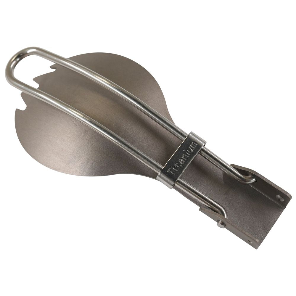 Fjern - Fjork Titanium Forked Spoon (Silver) | Discover the ultimate outdoor dining companion – our lightweight titanium foldable Fjork, a handy forked spoon that easily fits in your pocket or camping mug for meals on the go