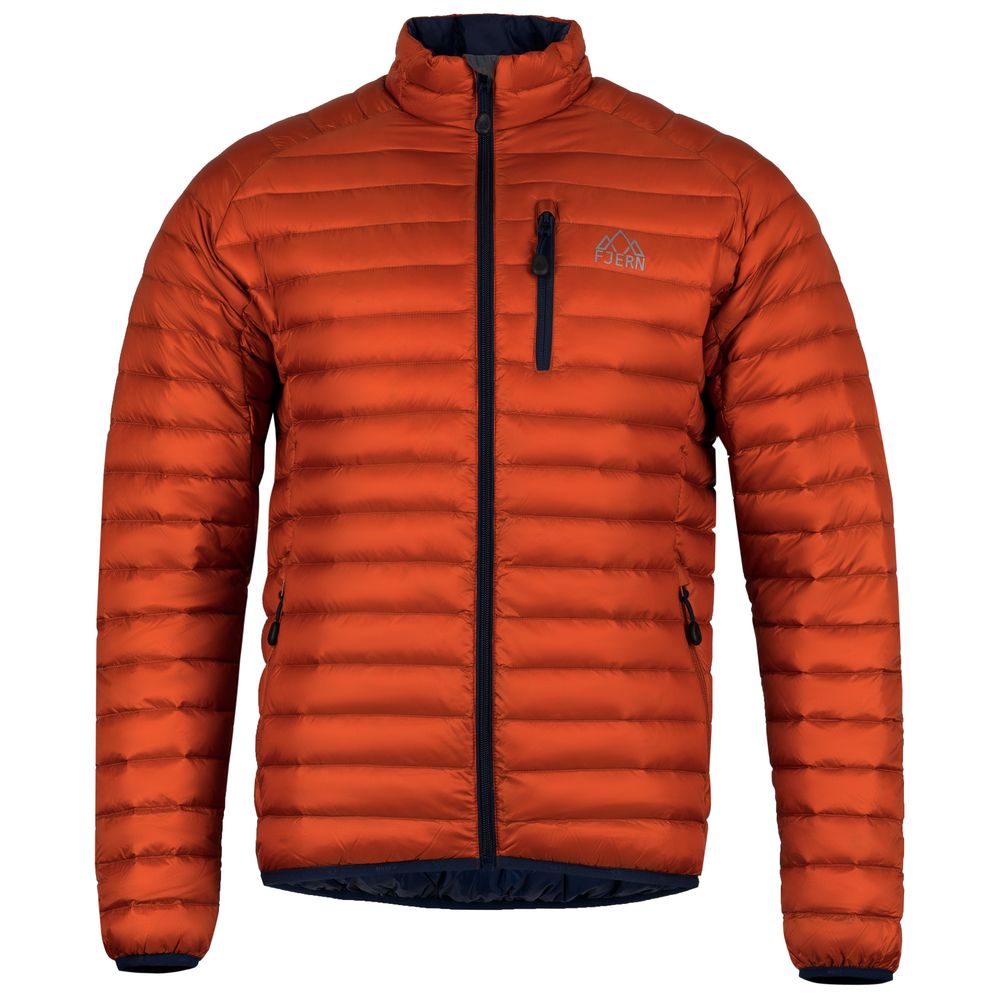 Fjern Mens Aktiv Down Hoodless Jacket (Burnt Orange/Navy)