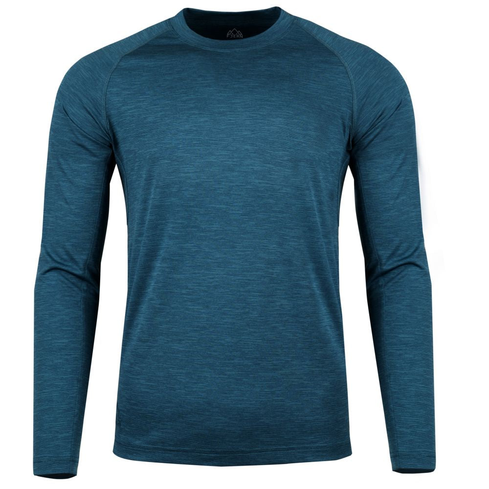 Fjern - Mens Andas Long Sleeve Crew (Petrol) | Our lightweight technical long sleeve crew is crafted from S