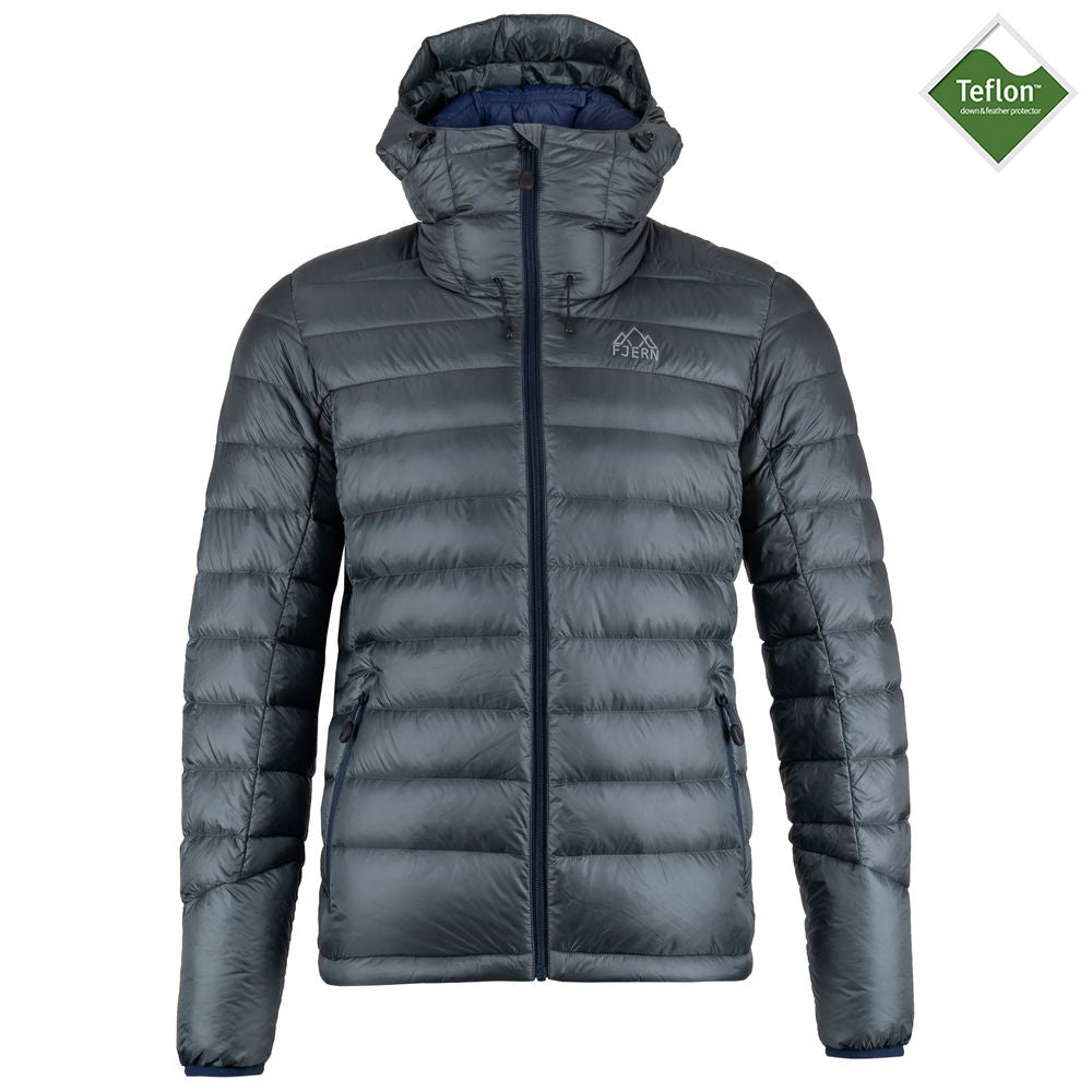 Fjern Mens Arktis II Down Hooded Jacket (Charcoal/Navy)