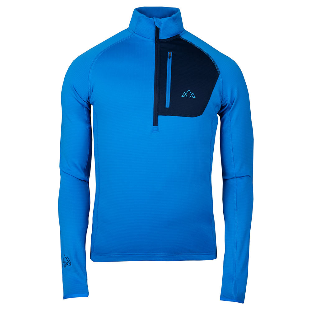 Fjern | Mens Bresprekk Half Zip Grid Fleece (Cobalt/Navy)