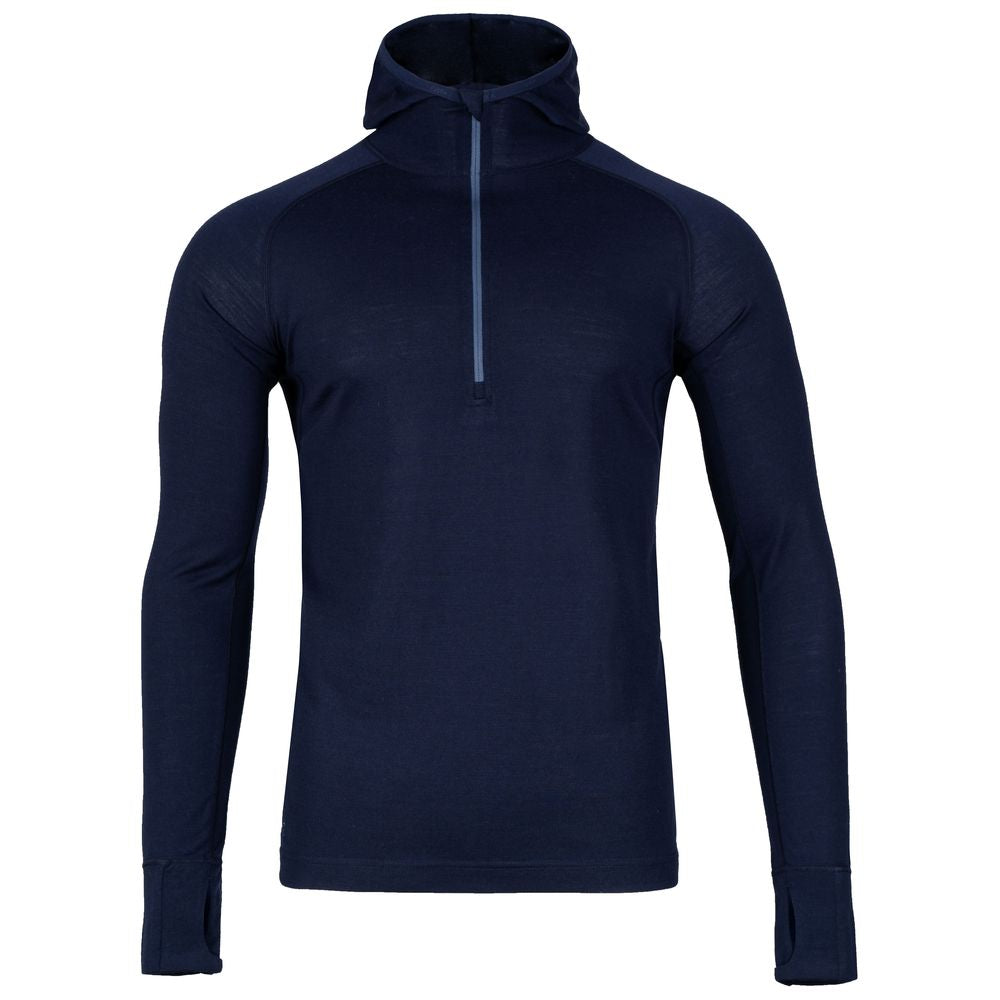 Fjern Mens Första Merino Blend Long Sleeve Hoodie Baselayer (Navy)