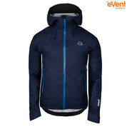 Fjern - Mens Skjold Packable Waterproof Jacket (Navy/Cobalt) | The Skjold is your ultimate shield for fast and light activities, designed to keep you active in any weather