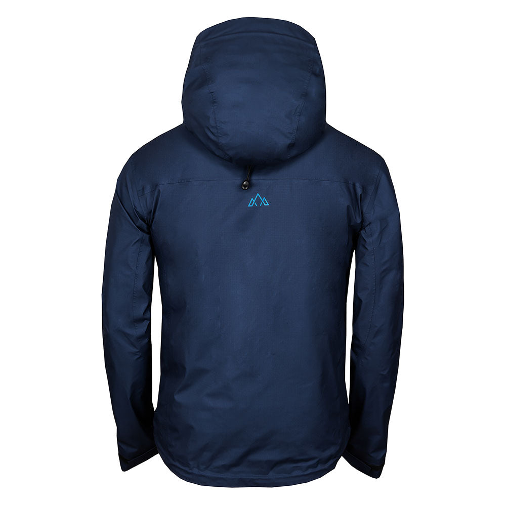 Fjern - Mens Skjold Packable Waterproof Jacket (Navy/Cobalt) | The Skjold is your ultimate shield for fast and light activities, designed to keep you active in any weather