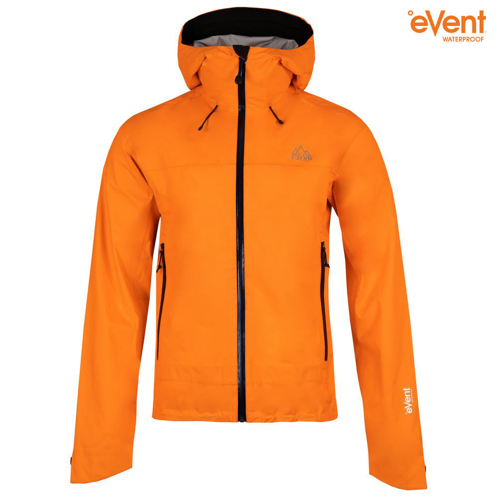 Fjern - Mens Skjold Packable Waterproof Jacket (Sunshine/Navy) | The Skjold is your ultimate shield for fast and light activities, designed to keep you active in any weather